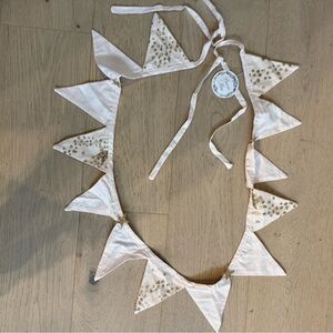 Pink and Gold Triangle Cotten Garland.